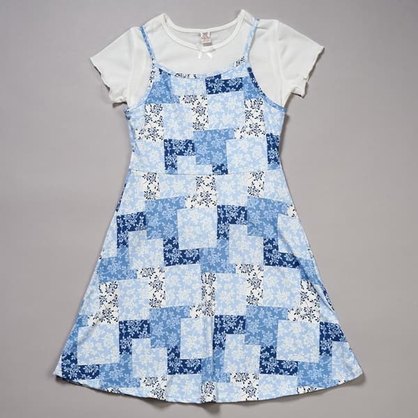 Girls (7-16) Sweet Butterfly(R) Rib Top w/ Patchwork Yummy Dress