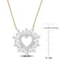 Sophia B 14kt. Gold 1/2ct. Diamond Heart Sunburst Necklace - image 4