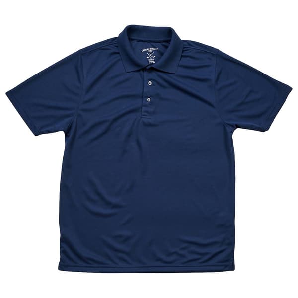 Mens Cross & Winsor&#174; Solid Rice Stitch Golf Polo