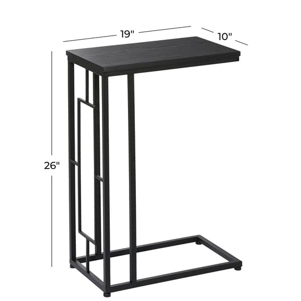 9th & Pike&#174; Contemporary Black Metal Accent Table