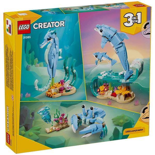 LEGO® Creator 3-in-1 Sea Animals: Beautiful Dolphins Building Kit
