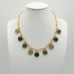 Ashley Cooper(tm) Resin Cabochon Layered Charm Necklace