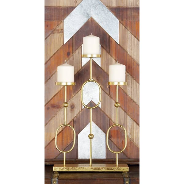 9th & Pike&#174; Modern Style Metal Candelabra Candle Holders