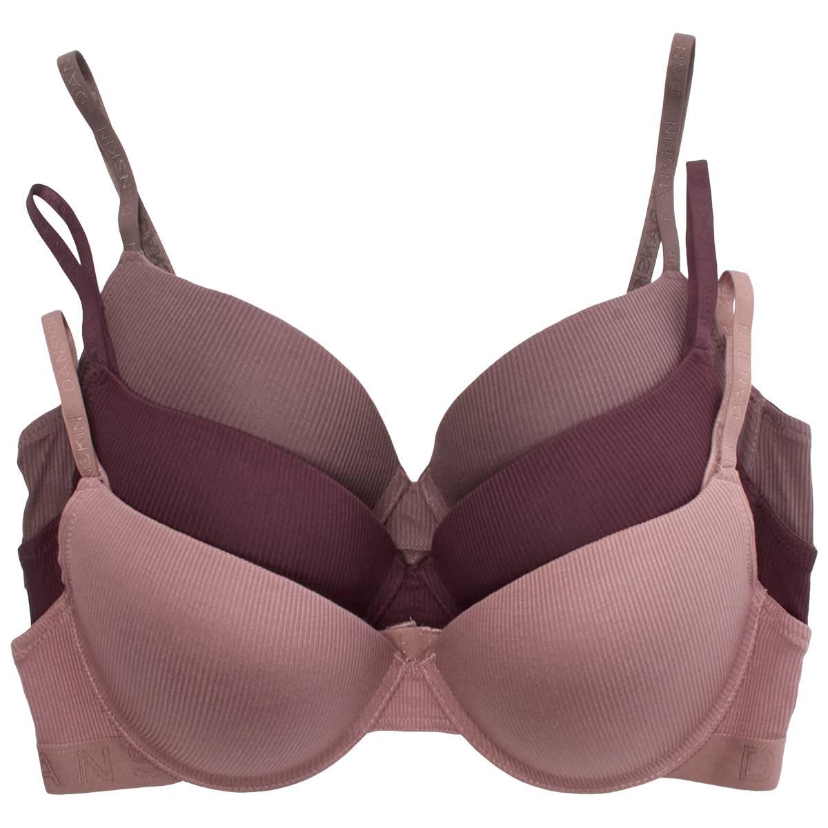 Open Video Modal for Womens Danskin 3pk. Logo Band Push Up Bras - DS7640-3PKAE