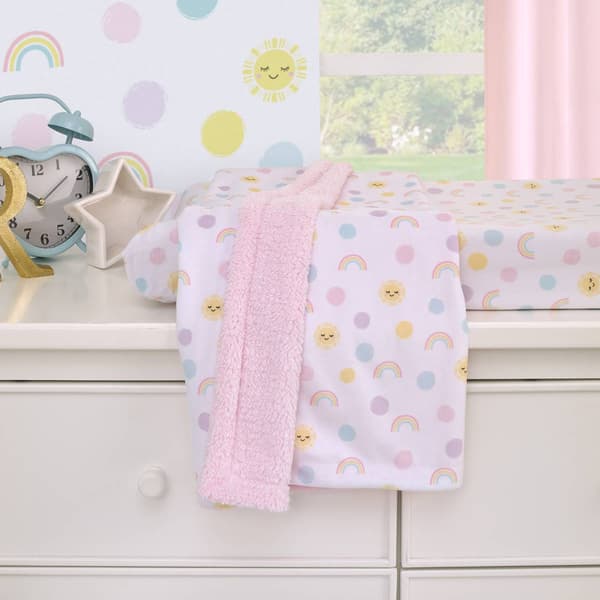 NoJo Happy Days Sherpa Baby Blanket