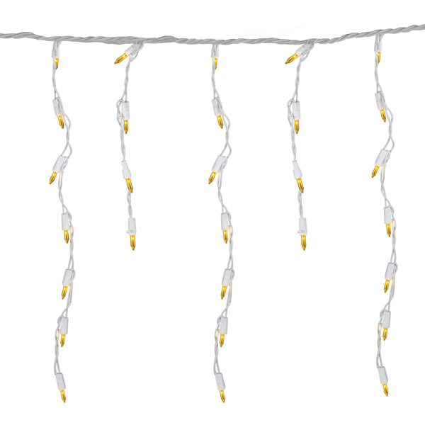 Northlight 3.5ft. 100ct Opaque Gold Mini Icicle Christmas Lights