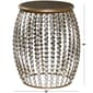 9th & Pike® Silver Metal and Pine Glam Accent Table - image 3