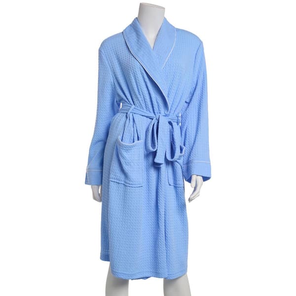 Womens Jasmine Rose Houndstooth Shawl Robe with Headband - image 