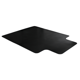 Floortex(R) Advantagemat(R) Black Vinyl Lipped Hard Floor Chair Mat