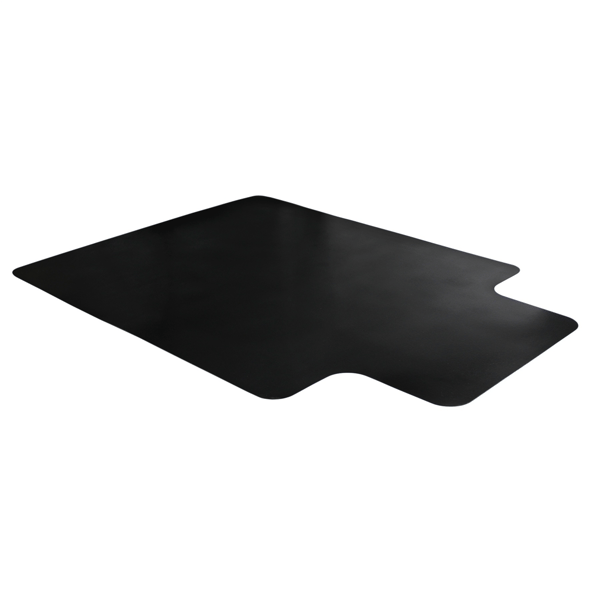Floortex® Advantagemat® Black Vinyl Lipped Hard Floor Chair Mat