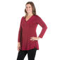Plus Size 24/7 Comfort Apparel Flared Henley Tunic Top - image 3