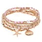 Ashley  Cooper(tm) Pink Gold-Tone Beaded Sealife 5pc. Bracelet Set - image 1