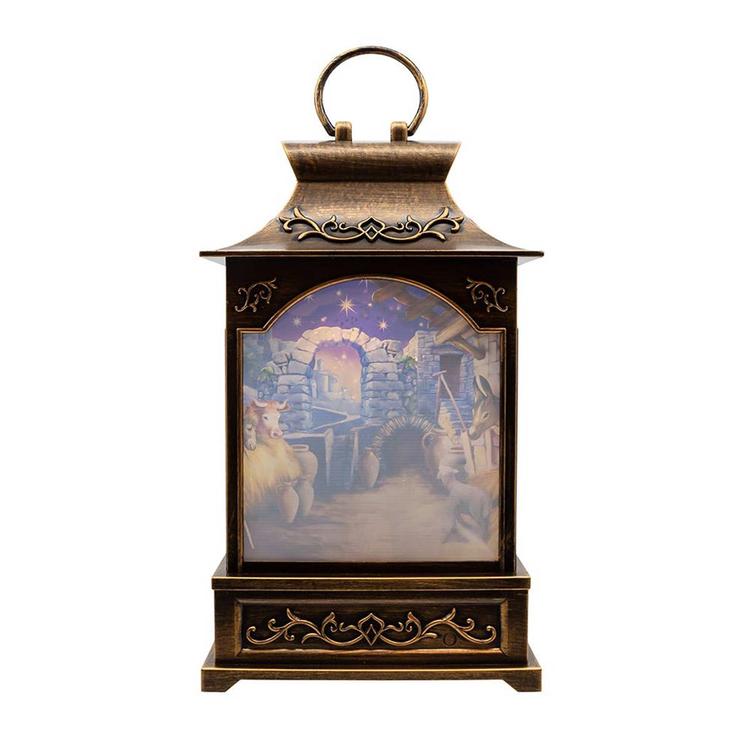 Kurt Adler 11in. Warm White LED Lighted Nativity Lantern