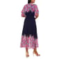 Womens MSK Floral Flutter Sleeve V Neck Smock Waist Midi Dress - image 2