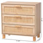 Baxton Studio Sebille Light Brown Wood 3-Drawer Storage Chest - image 9