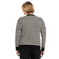 Plus Size Rafaella® Long Sleeve Stripe Crew Neck Sweater - image 2