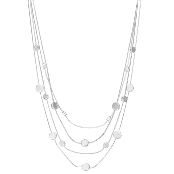 Napier Silver-Tone 16in. Multi-Row Necklace - image 