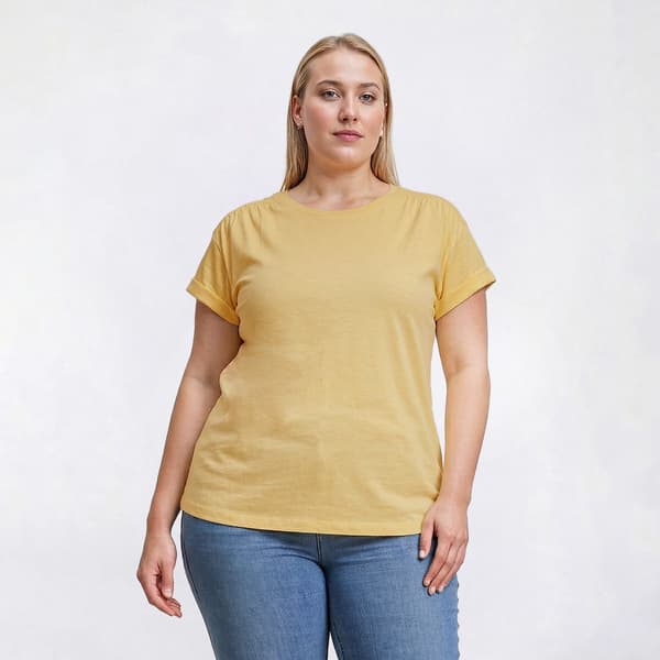 Plus Size Hasting & Smith Short Sleeve Smock Shoulder Floral Tee - image 