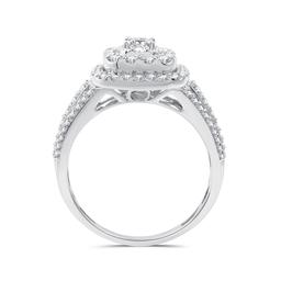 Nova Star® Lab Grown Diamond Double Cushion Halo Bridal Set