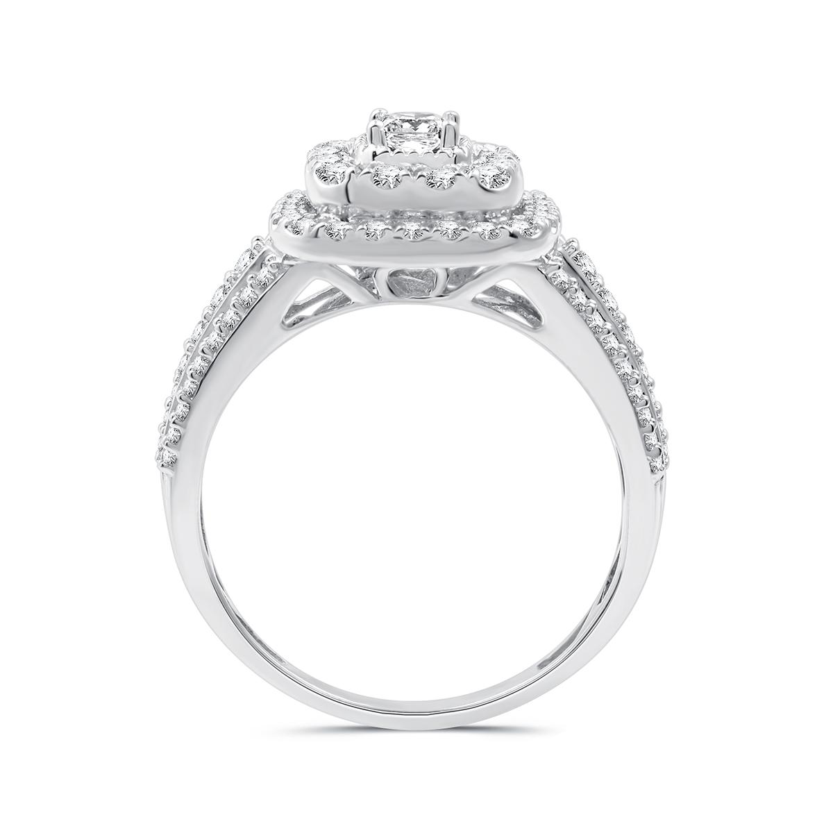 Nova Star® Lab Grown Diamond Double Cushion Halo Bridal Set