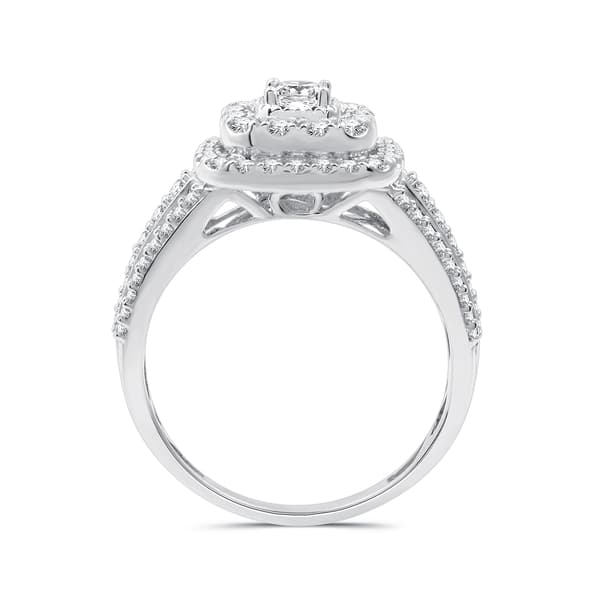 Nova Star&#174; Lab Grown Diamond Double Cushion Halo Bridal Set