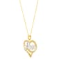 Gold Classics™ Beaded Heart with Love Pendant Necklace - image 2
