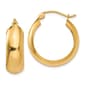 Gold Classics&#40;tm&#41; 14kt. Yellow Gold 14x7mm Hoop Earrings - image 1