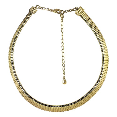 Roman Gold-Tone Omega Collar Necklace - image 