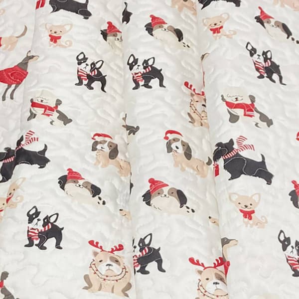 Harper Lane Holiday Puppies Sherpa Throw