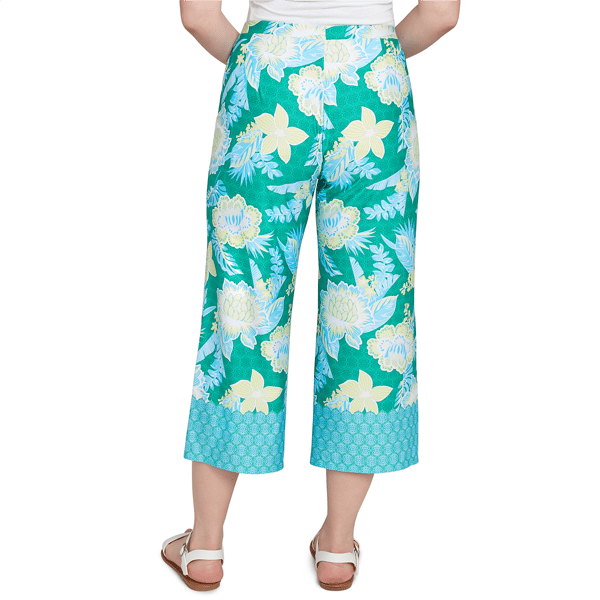 Womens Ruby Rd. Paradise Cove Floral Palazzo Capri