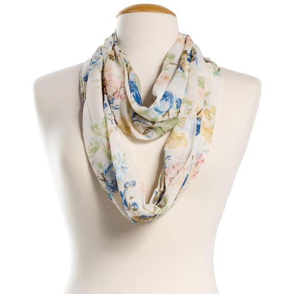 Womens Renshun Floral Loop Scarf - image 