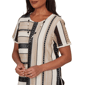 Petite Alfred Dunner Detail Driven Textured Spliced Stripe Blouse - image 5