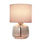 Simple Designs Glass Jar Shape Table Lamp w/Fabric Shade - image 1