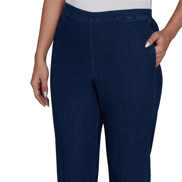Womens Alfred Dunner Tuscany Pull On Jeans - Short Length