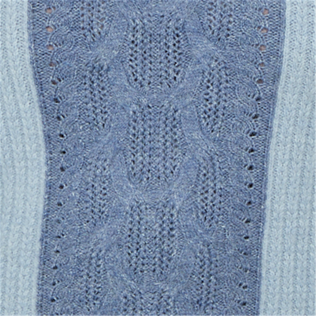 Plus Size Skye’s the Limit Icy Blue Sparkle Color Block Sweater