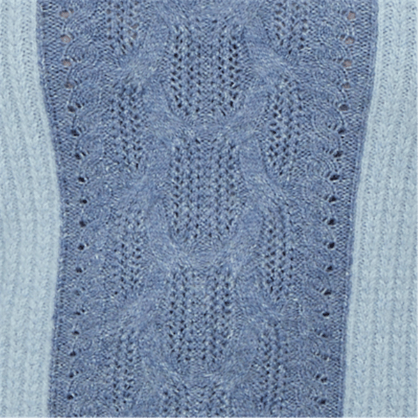 Plus Size Skye’s the Limit Icy Blue Sparkle Color Block Sweater