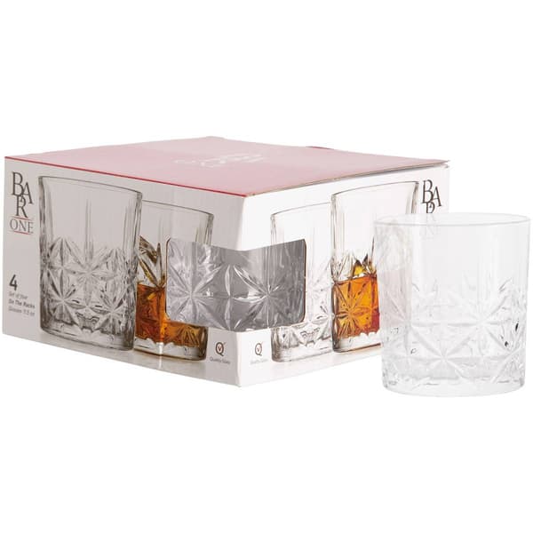 Home Essentials Bar One Pleat Double Old Fashioned Glasses - image 