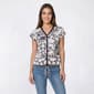 Womens Como Blu Extended Dolman Sleeve Tie Hem Floral Blouse - image 1