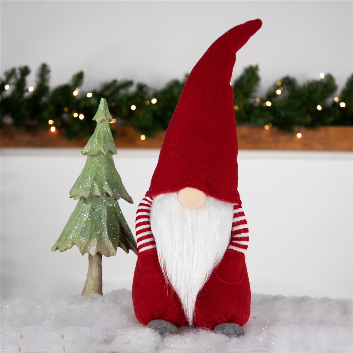 Northlight Plush "Hands in Pocket" Boy Gnome Christmas Figure