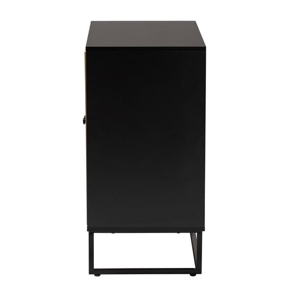 Baxton Studio Declan Espresso Wood 2-Door Storage Cabinet