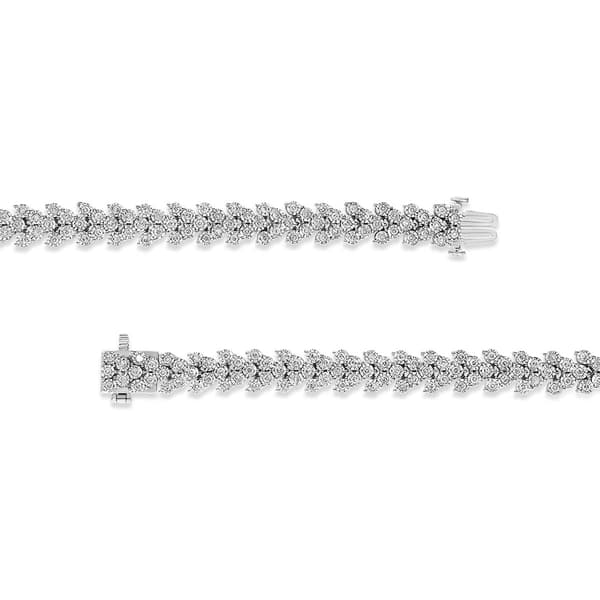 Haus of Brilliance 2.0ctw. Diamond Laurel Wreath Link Bracelet