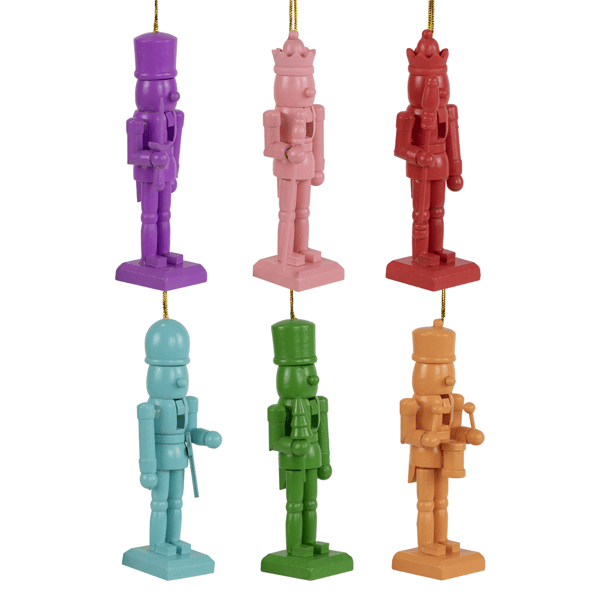 Northlight 6pc. Nutcracker Wooden Christmas Ornaments