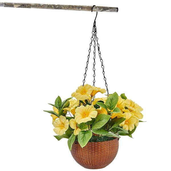 Life-Like Artificial Petunia in a Hanging Basket - image 