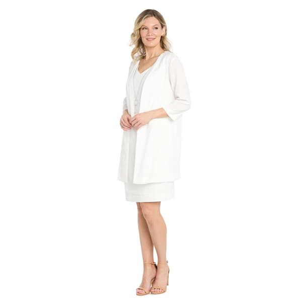 Womens R&M Richards Textured Jacket Dress - image 