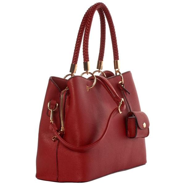DS Fashion Braided Handle Satchel