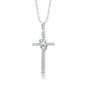 Nova Star® 1/4ctw Lab Grown Diamond Sterling Silver Cross Pendant - image 2