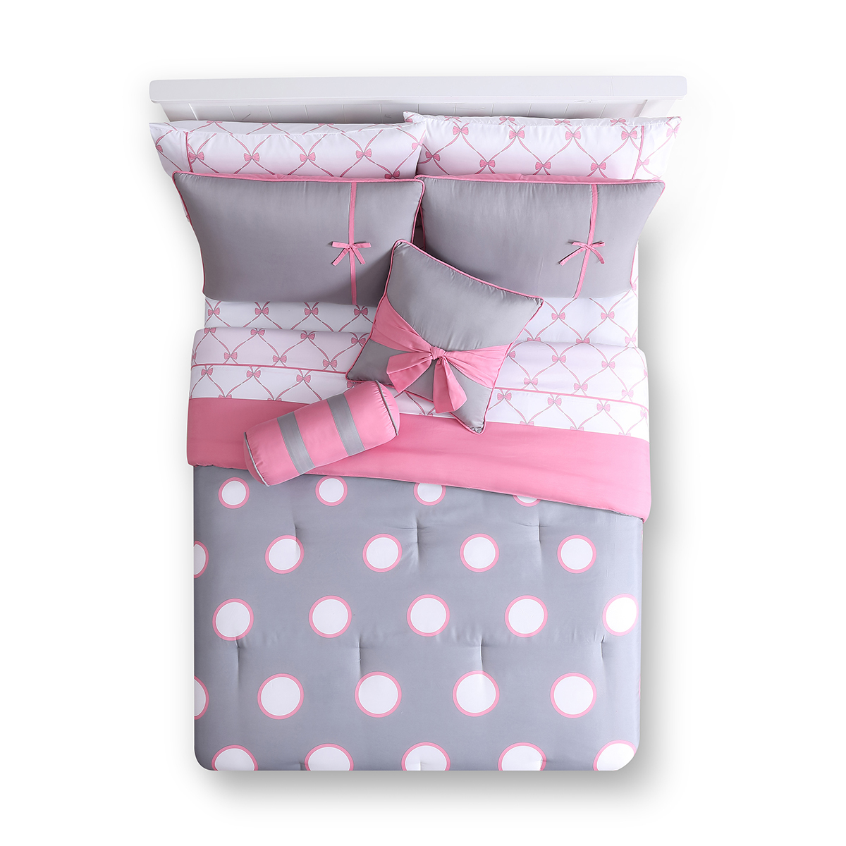 VCNY Home Sophie Polka Dot Bed-in-a-Bag Comforter Set