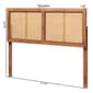 Baxton Studio Gilbert Ash Walnut Finished Wood Headboard - image 6