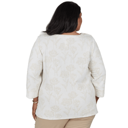 Plus Size Alfred Dunner Cityscape 3/4 Sleeve Floral Blouse