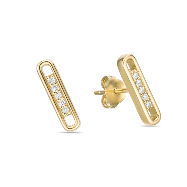 Brilliant Grown 1/10ctw. Lab-Grown Diamond Bar Earrings
